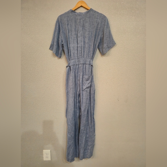 Theory Blue Tie-Waist Jumpsuit Size 8, Exceĺent Condition - Picture 3 of 4